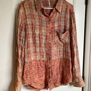 Free People Plaid Shirt